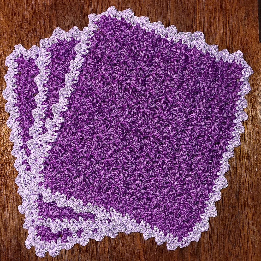 Crocheted dishcloths (Set of 3)